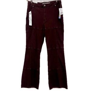 Women's Jeans Tinseltown Brown High-Rise Flare Size 13 70s Retro Fit Stretch NWT